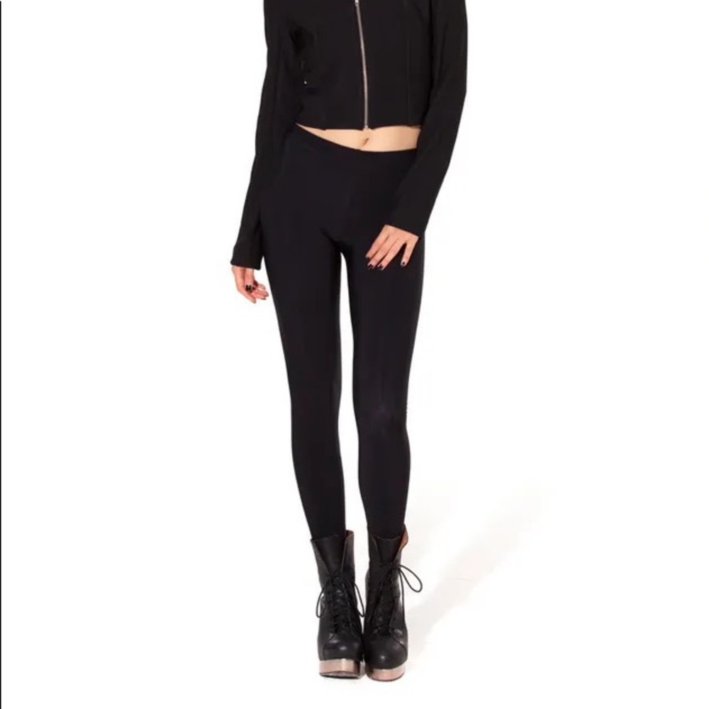 Black milk clothing warm gray fleece leggings